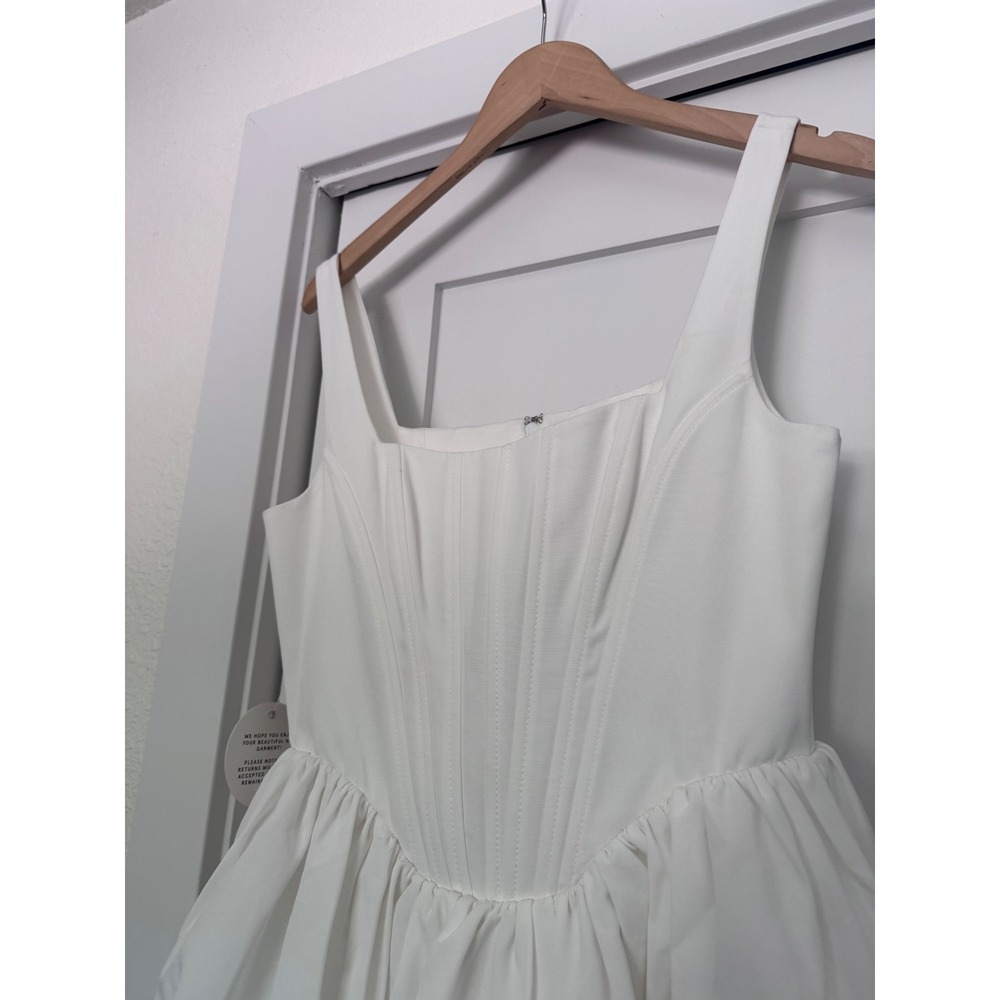 STAUD Landscape Dress White Size 6 - Picture 5 of 11